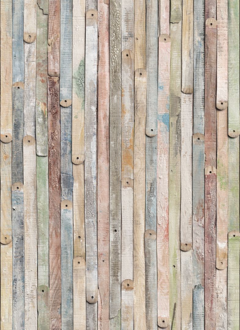 Altholz, Bunte Holzlatten, Vertikale Dielen, Shabby Chic, Pastell, Hintergrundbild fürs Tablet