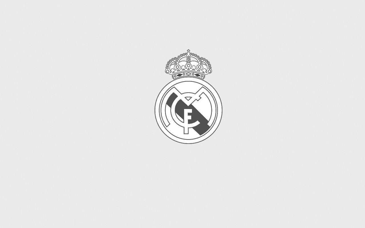 Real Madrid, Wappen, Grau, Minimalistisch, HD, Hintergrundbild für den PC