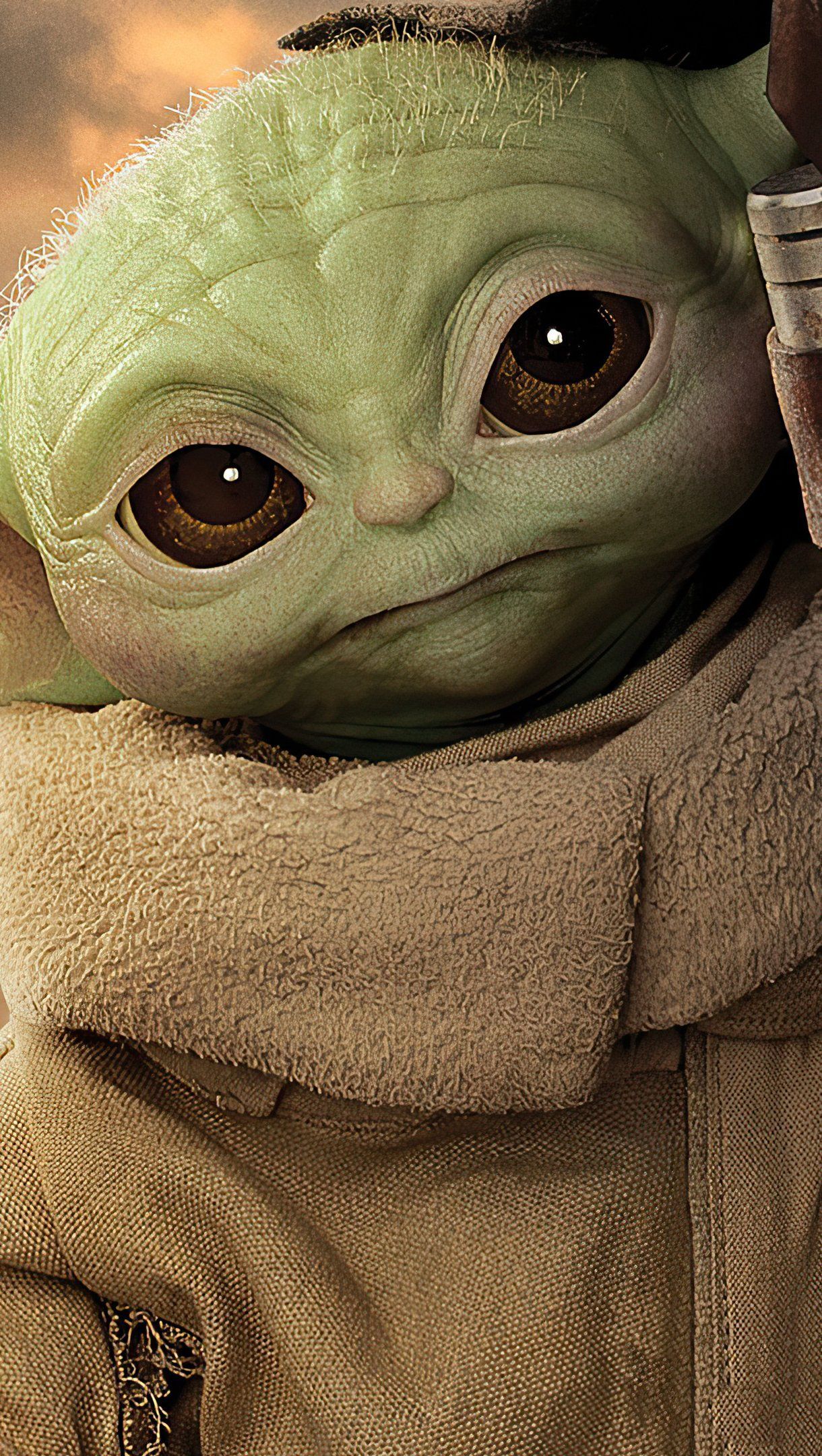 Grogu, Gesicht, Nahaufnahme, Große Augen, Das Kind, Full HD, Hintergrundbild fürs Handy
