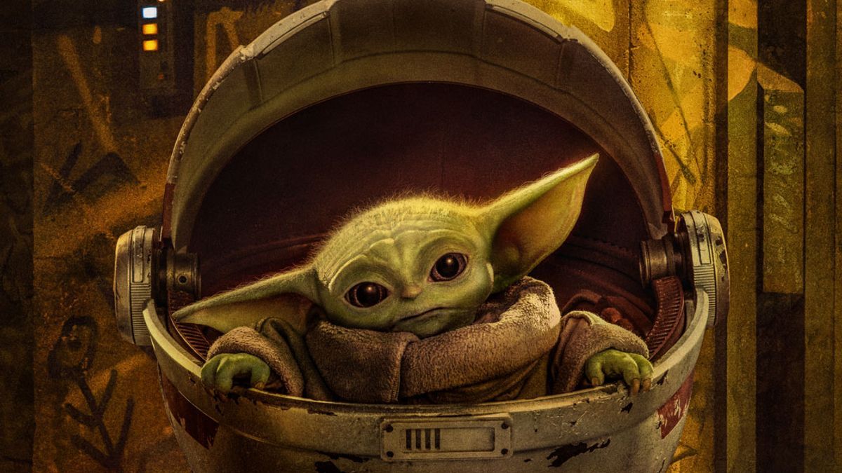 Grogu, Schwebewiege, The Mandalorian, Warmes Licht, Star Wars, Hintergrund