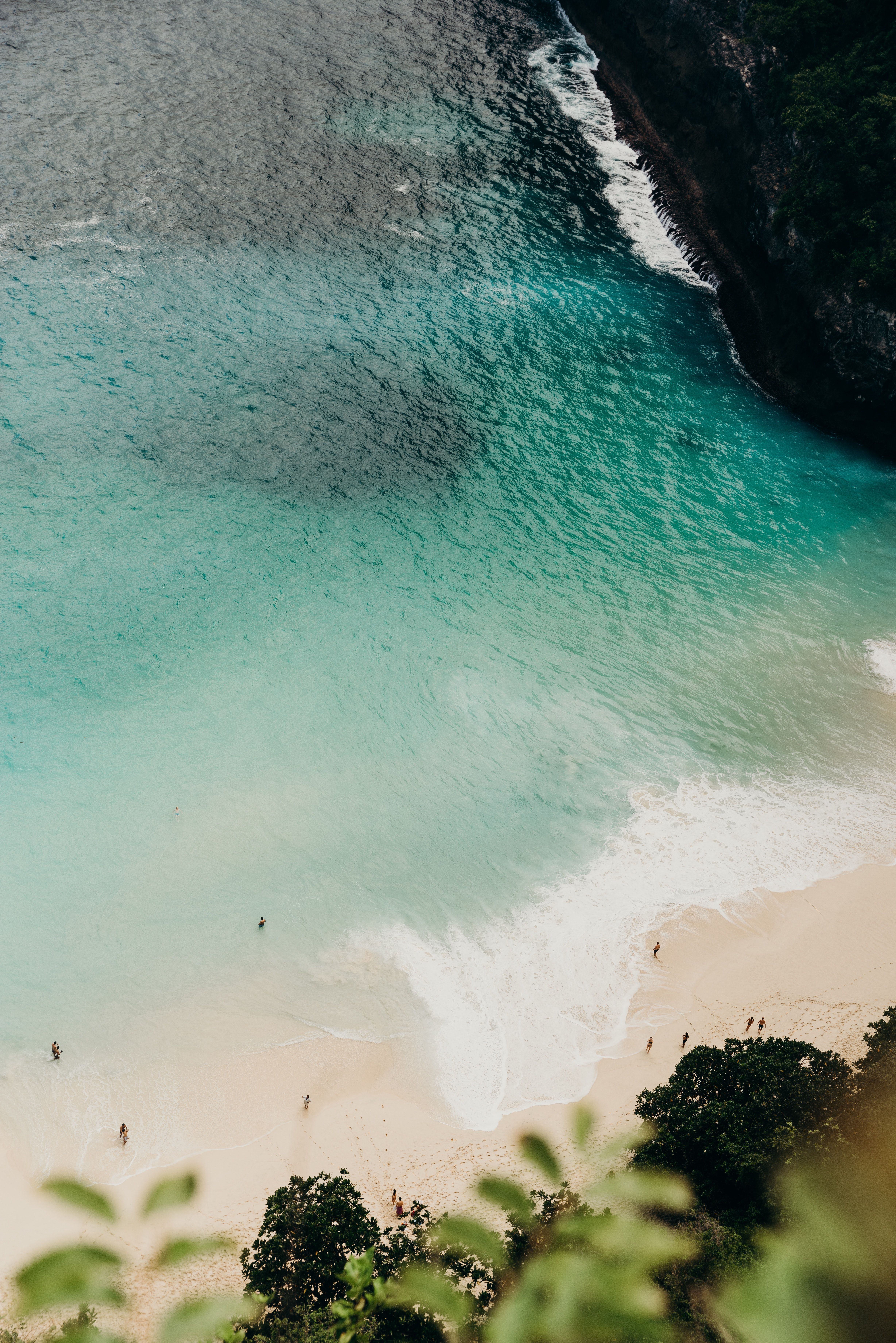 Bali, Strand, Türkisblaues Wasser, Luftaufnahme, Wellen, QHD+, iPad-Hintergrundbild