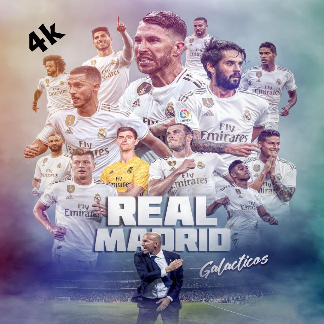 Real Madrid, Galácticos, Mannschaft, Collage, Pastellfarben, Hintergrundbild fürs iPad