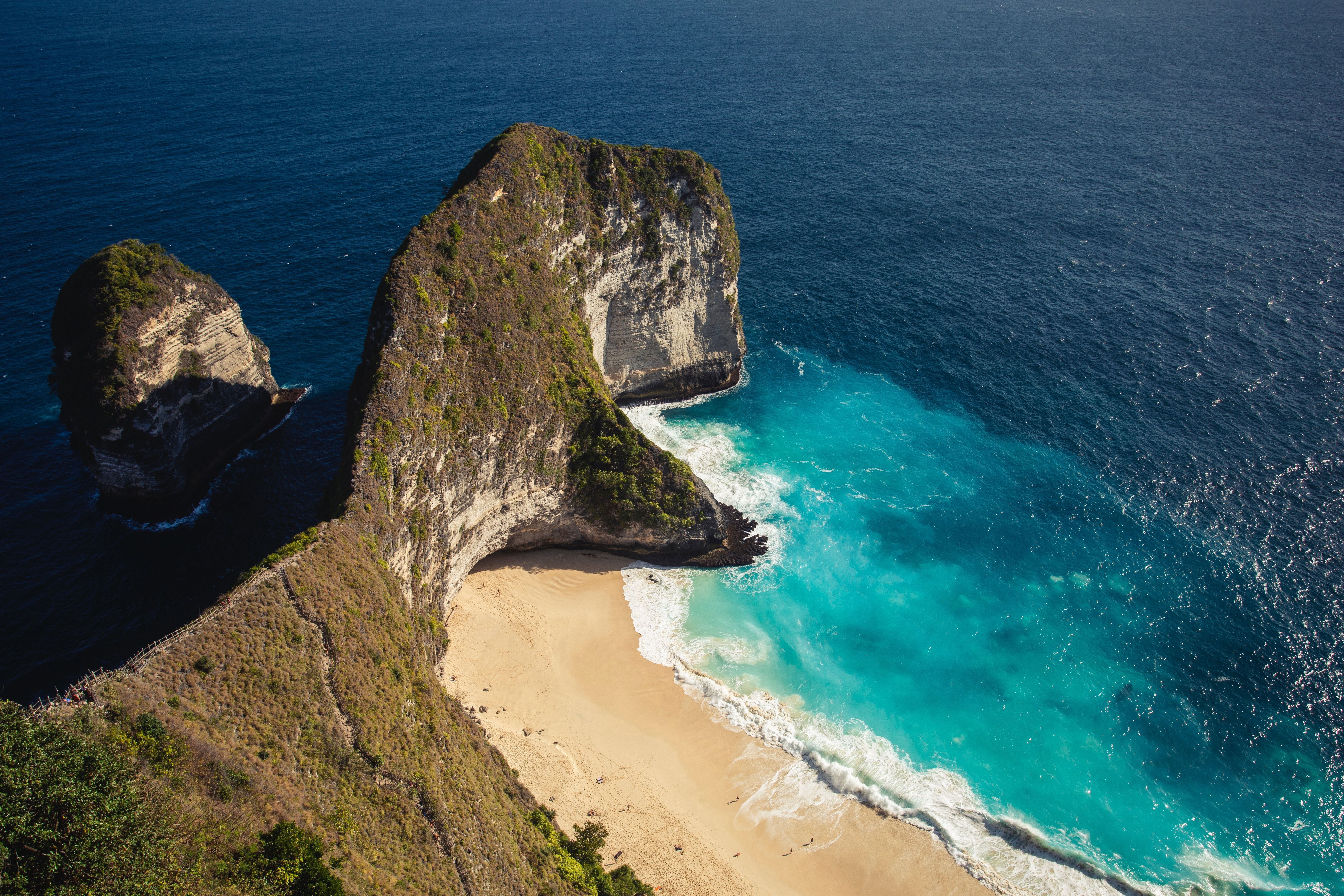 Kelingking Beach, Nusa Penida, Bali, Klippen, Strand, Türkisblaues Meer, 6K, Windows-Hintergrundbild
