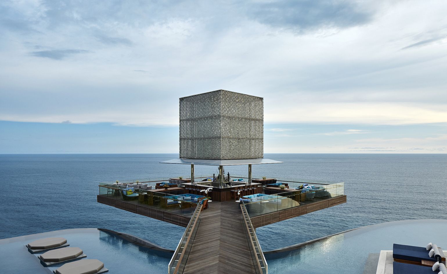 Bali, Strandclub, Pool, Steg, Ozean, Moderne Architektur, HD-Hintergrundbild für PC