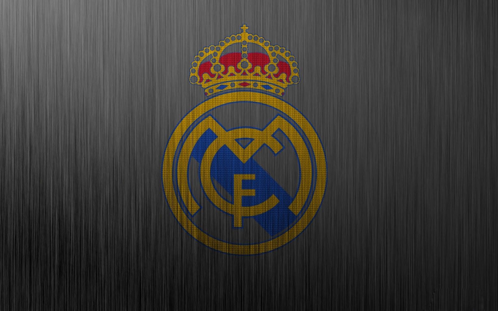 Real Madrid, Wappen, Gebürstetes Metall, Dunkelgrau, HD, Hintergrundbild für den PC