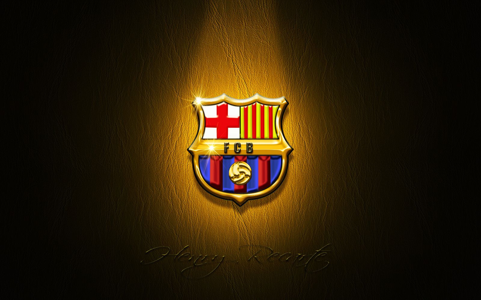 FC Barcelona, Vereinswappen, Goldenes Licht, Glühen, Dunkel, HD, Laptop-Hintergrundbild
