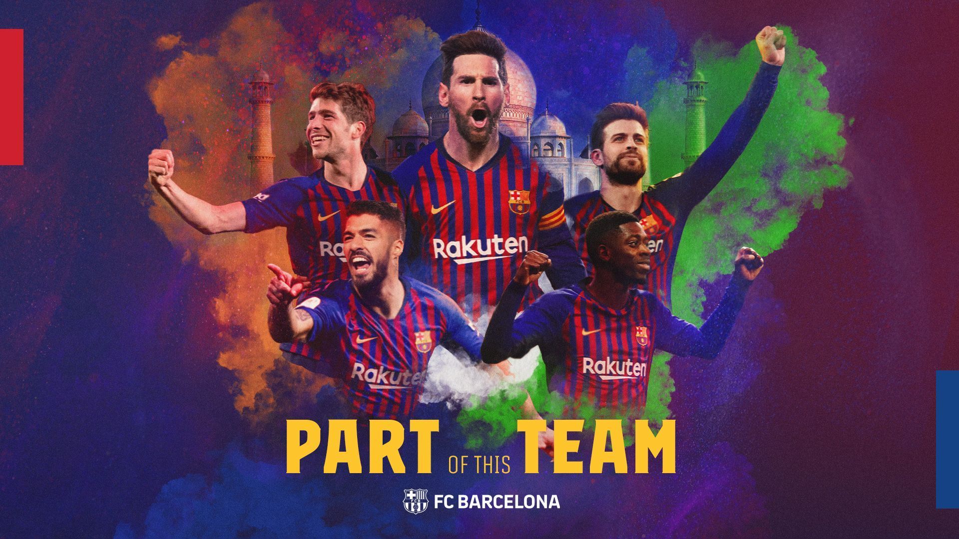 Lionel Messi, FC Barcelona, Part of this Team, Rakuten, Mannschaft, Full HD, Desktop-Hintergrund