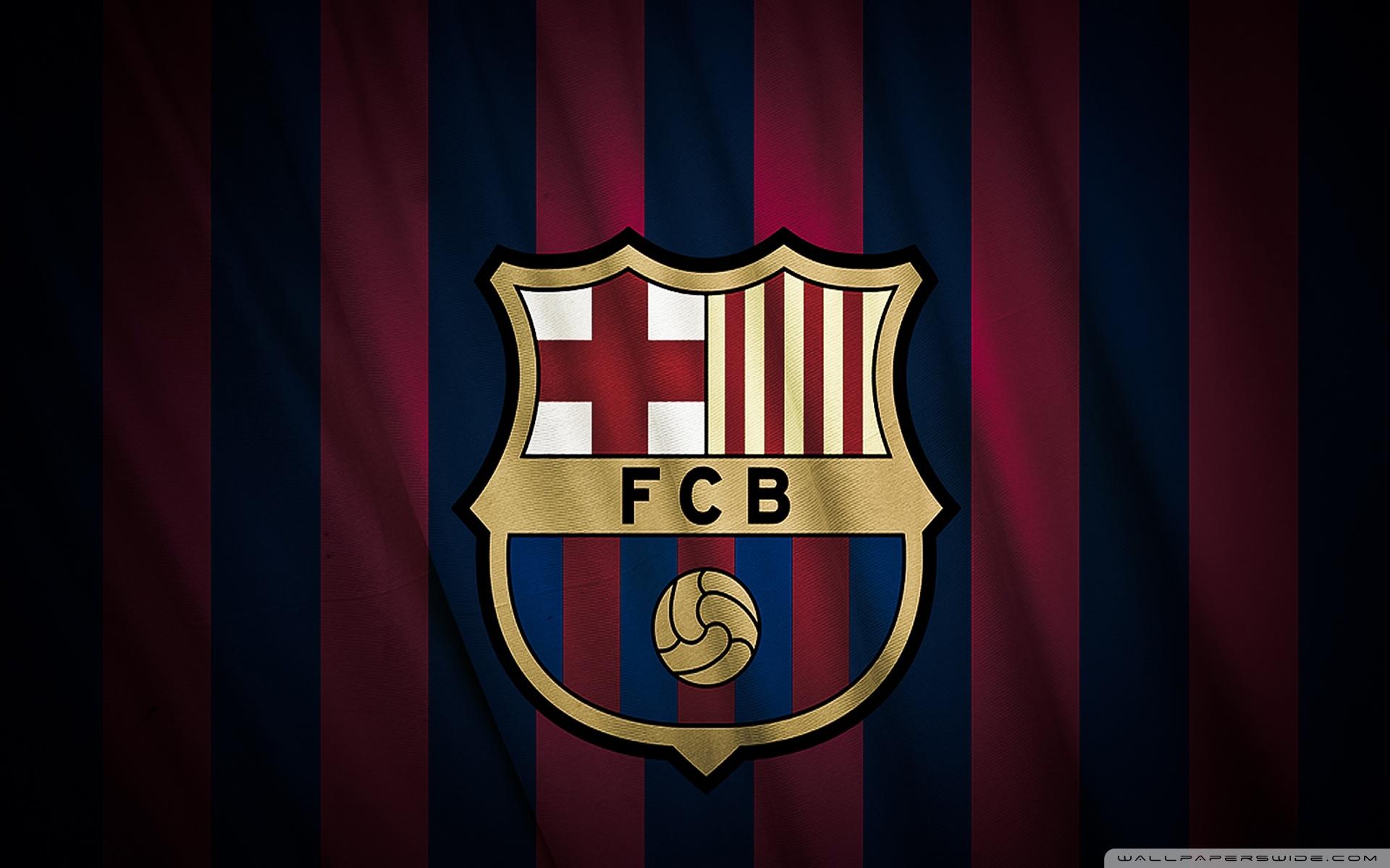FC Barcelona, Vereinswappen, Blaugrana-Streifen, Gold, 16:10, Full-HD-Hintergrundbild für den Desktop