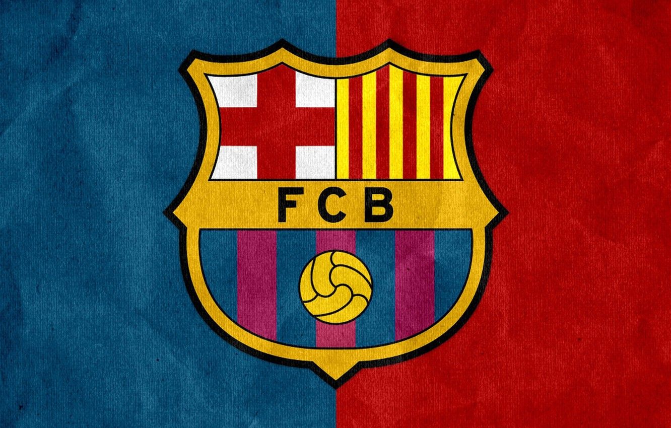 FC Barcelona, Vereinswappen, Blau-Rot, Papier-Textur, HD, Hintergrundbild für den PC