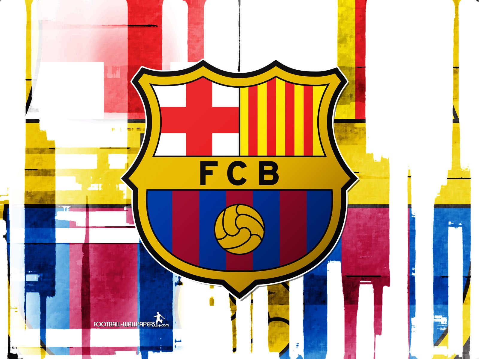 FC Barcelona, Vereinswappen, Abstrakt, Weiß, Pinselstriche, HD, iPad-Hintergrundbild