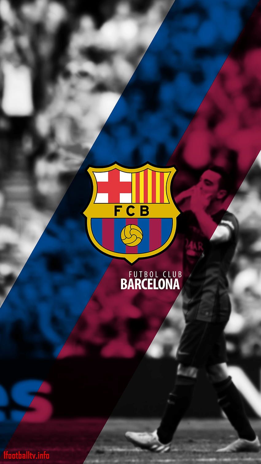 FC Barcelona, Logo, Spieler, Schwarz-Weiß, Blau-Rot, HD, Hintergrundbild fürs Handy