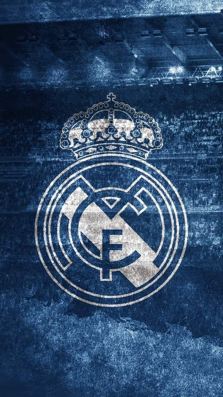 Real Madrid, Wappen, Blau, Grunge, HD, Hintergrundbild fürs Handy