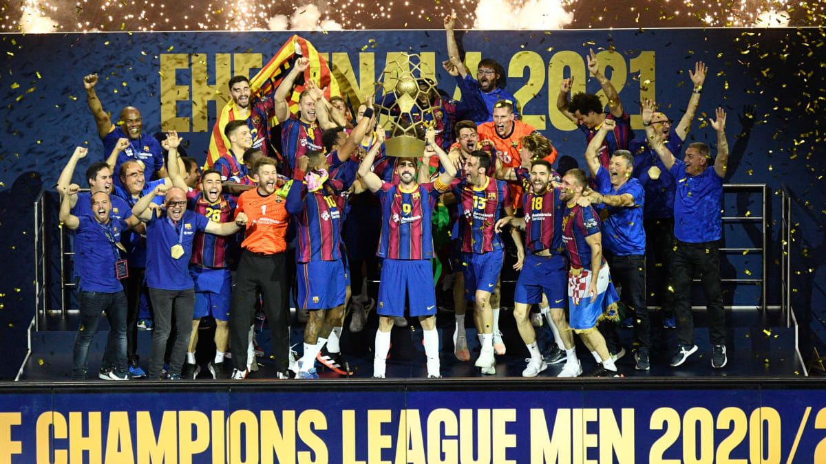 FC Barcelona, EHF Final4, Handball, Champions League, Siegerfeier, 2021, Hintergrundbild