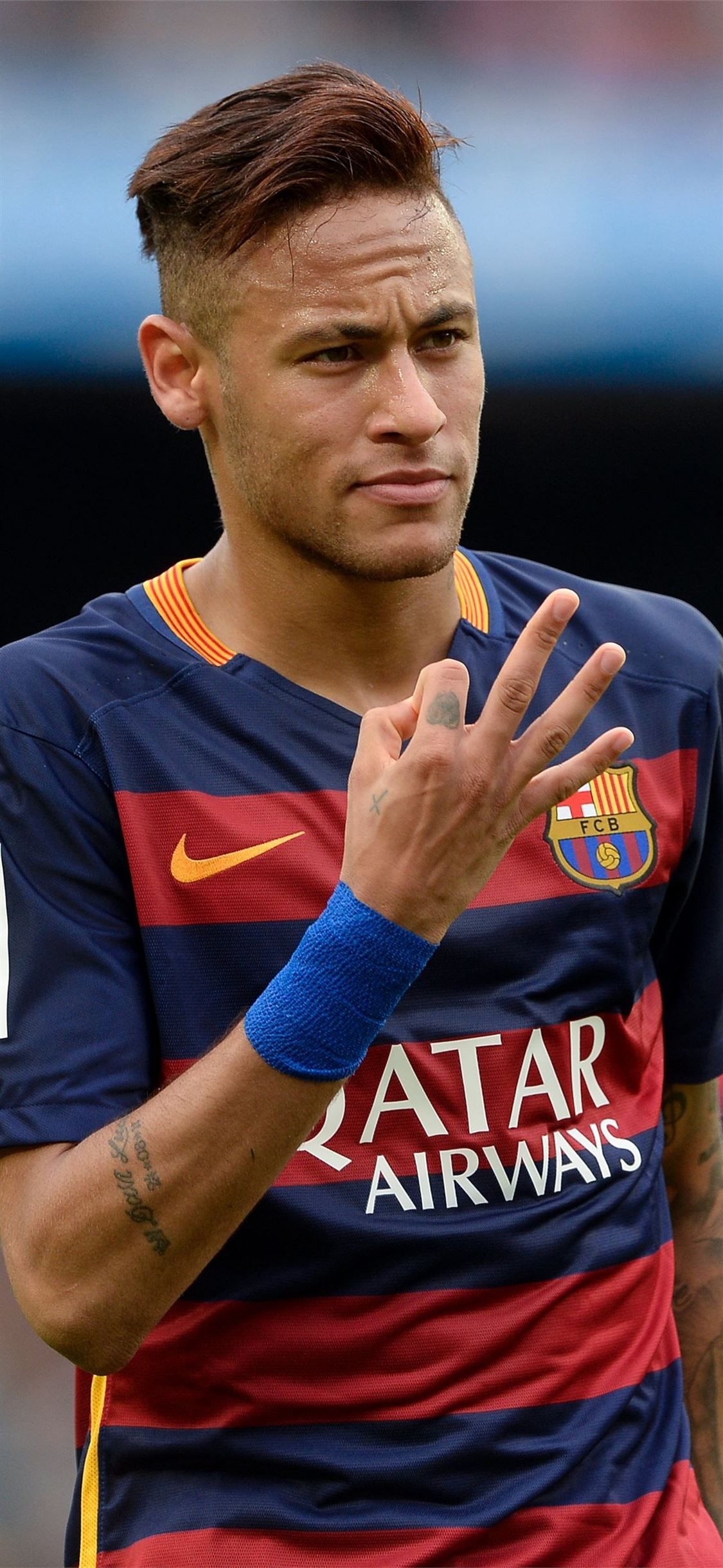 Neymar, FC Barcelona, Qatar Airways, Porträt, Trikot, Full HD, Sperrbildschirm fürs iPhone