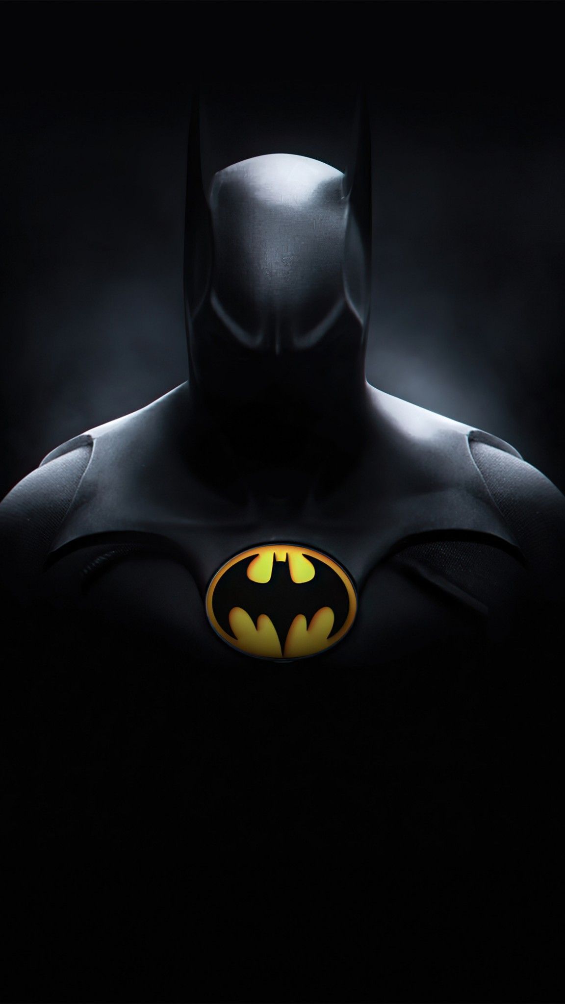Batman, Batman (1989), Fledermaus-Logo, Schwarzer Hintergrund, Gelbes Emblem, Sperrbildschirm