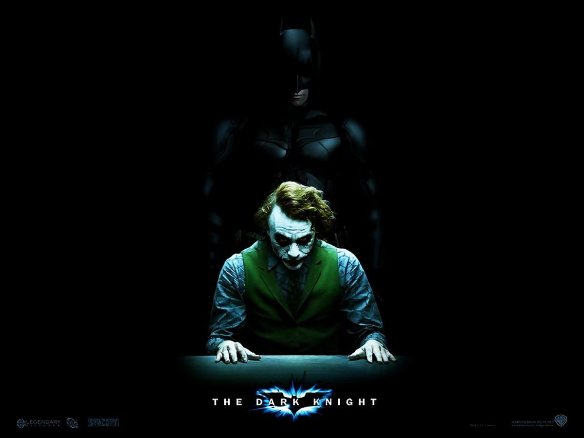 The Dark Knight, Joker, Batman, Heath Ledger, Filmposter, Dunkel, Hintergrundbild fürs iPad