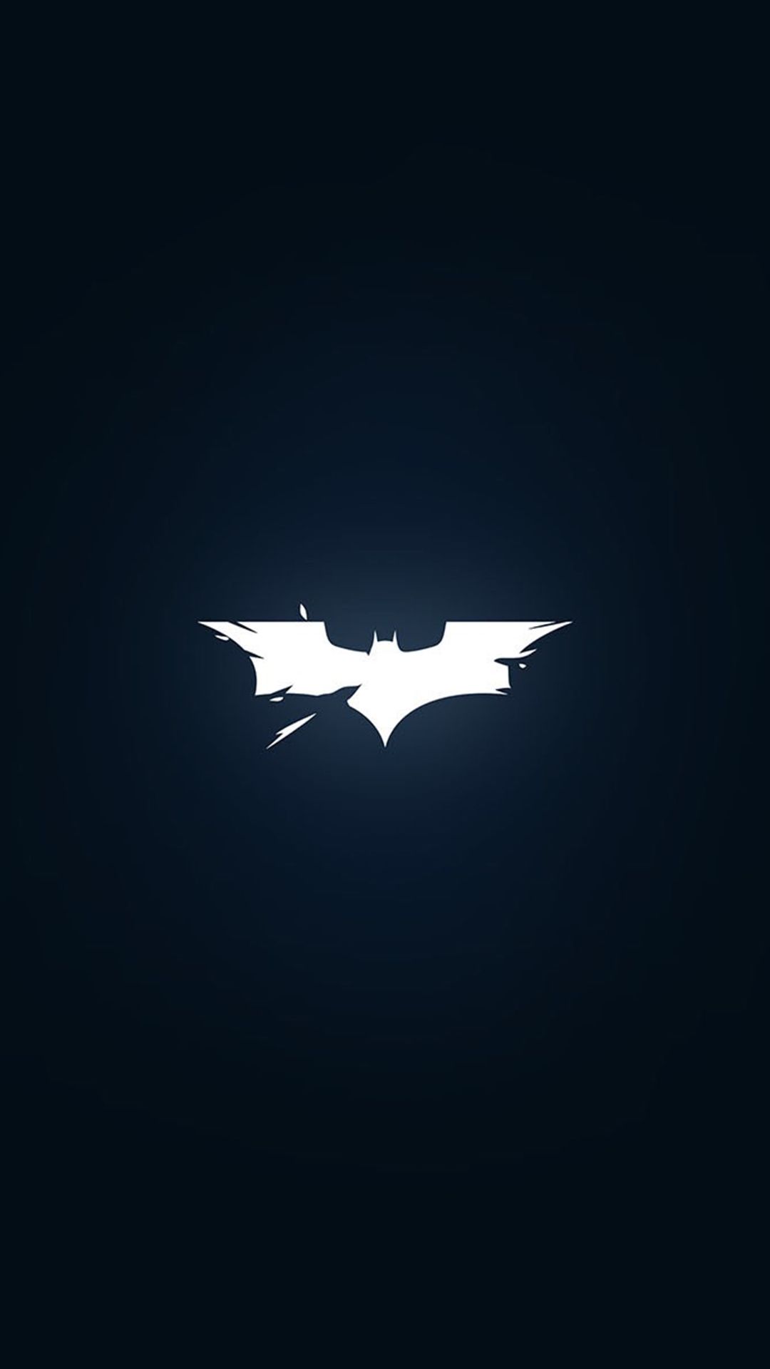 Batman, The Dark Knight, Logo, Dunkelblau, Minimalismus, Hintergrundbild fürs Handy