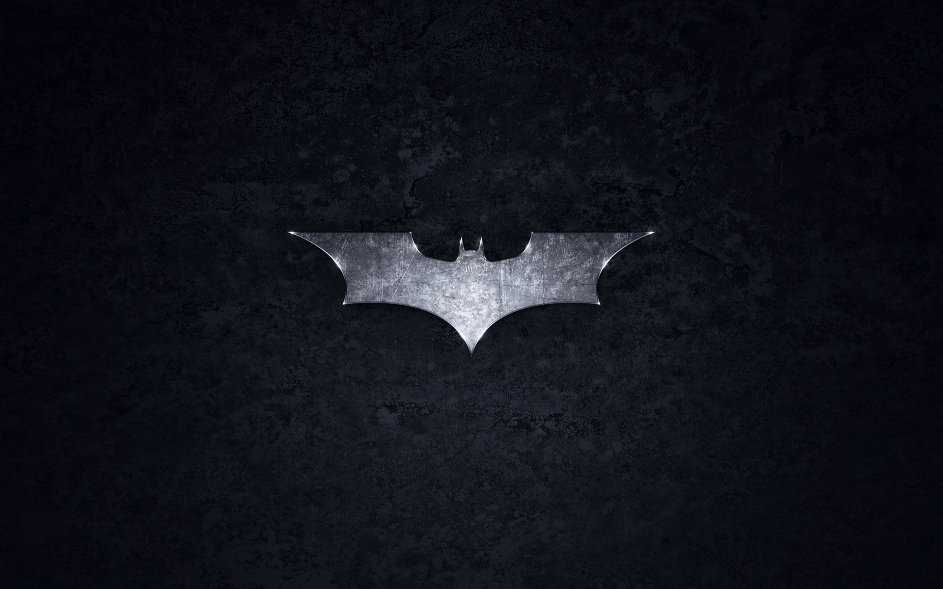 Batman, The Dark Knight, Logo, Silbern, Dunkle Textur, 16:10, Full-HD-Hintergrundbild für den Desktop