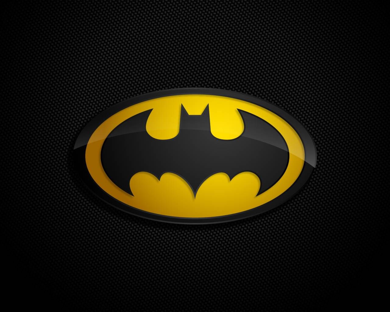 Batman, Batman-Logo, Gelbes Oval, Carbon-Textur, Klassisch, HD-Hintergrundbild für PC