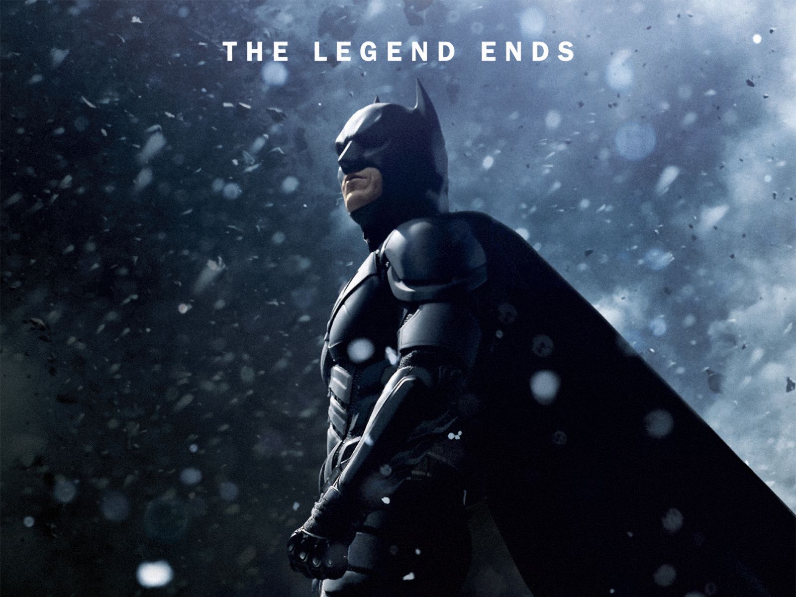 The Dark Knight Rises, Batman, The Legend Ends, Filmposter, Schnee, HD, iPad-Hintergrundbild