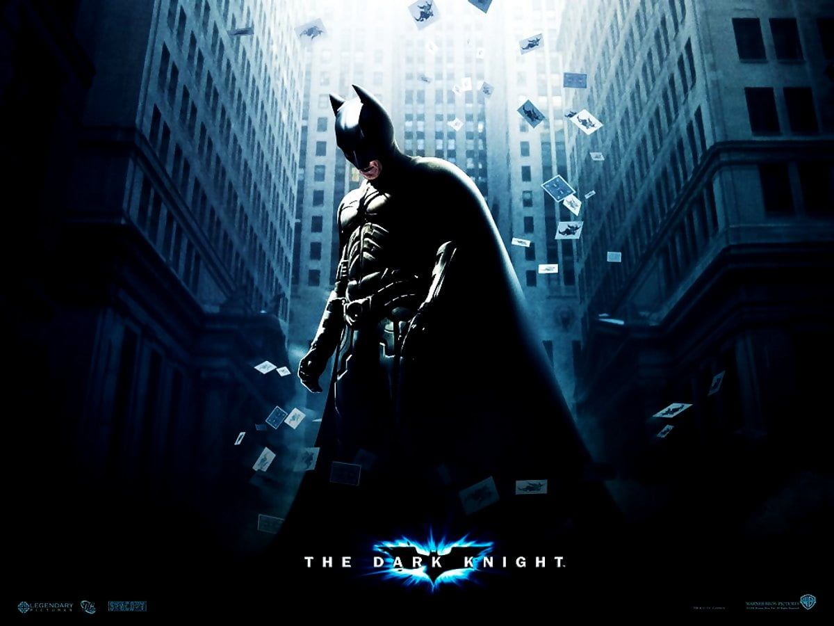 The Dark Knight, Batman, Filmposter, Wolkenkratzer, Froschperspektive, Hintergrundbild fürs iPad