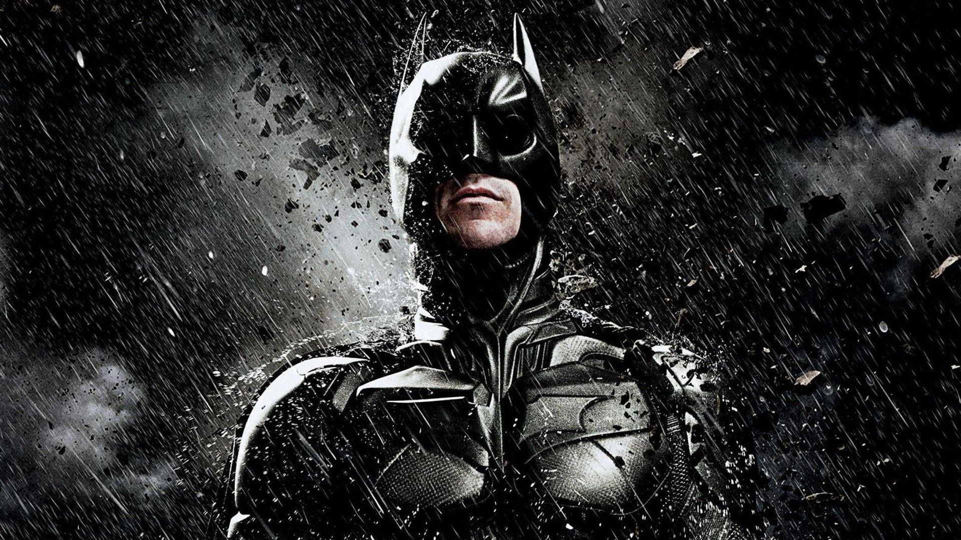 The Dark Knight Rises, Batman, Christian Bale, Trümmer, Düster, Full HD, Desktop-Hintergrund