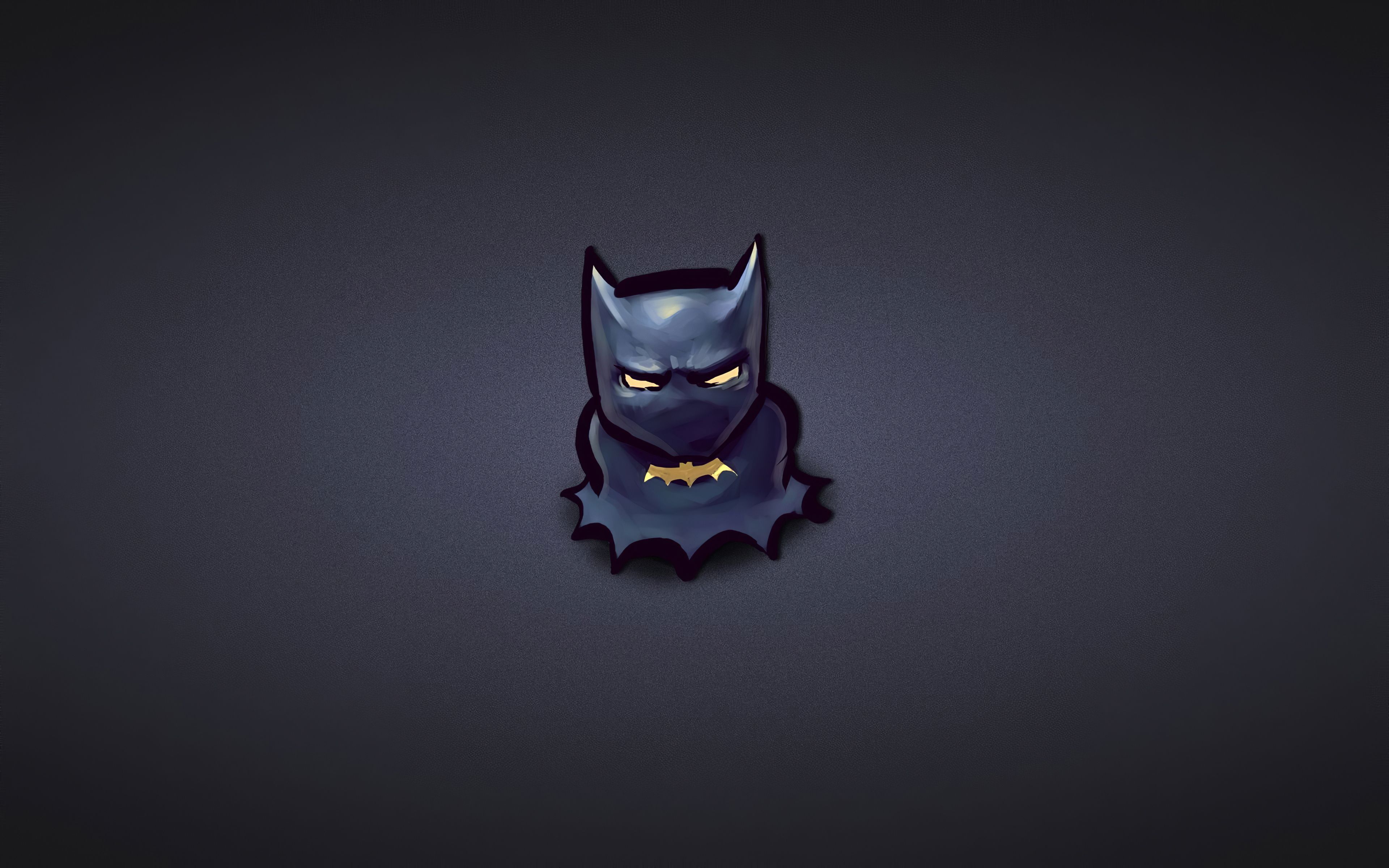 Batman, Chibi, Lila, Minimalismus, Niedlich, 4K, Desktop-Hintergrund für Windows