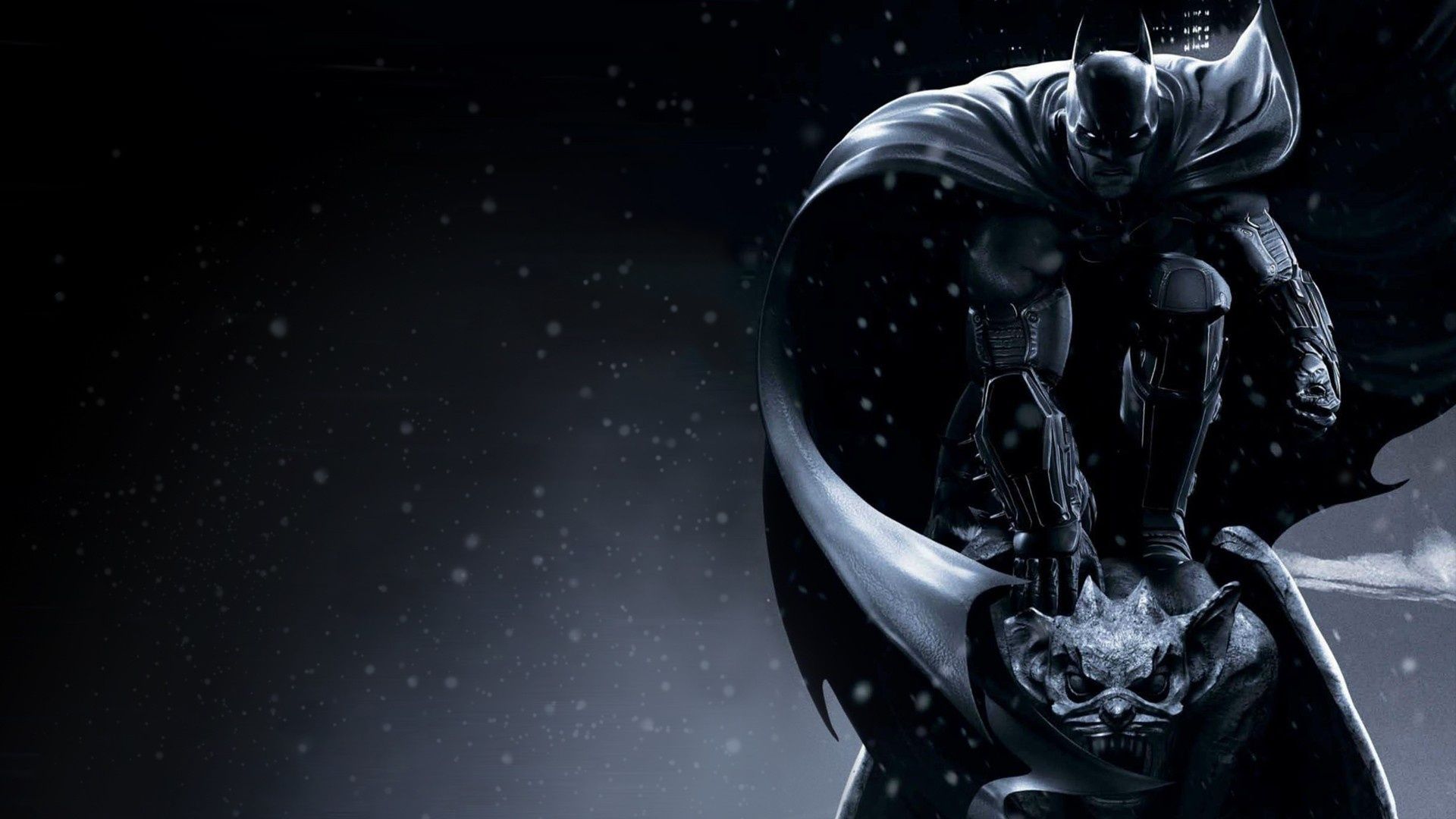 Batman, Wasserspeier, Umhang, Nacht, Sterne, Full HD, Desktop-Hintergrund für Windows
