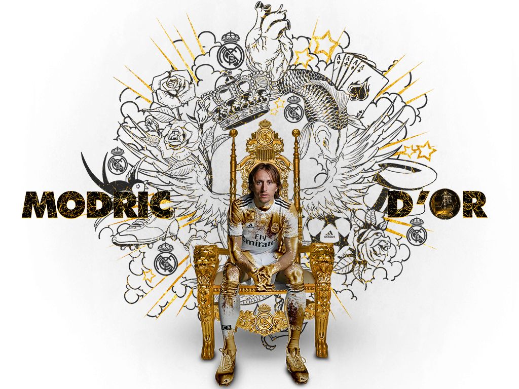 Luka Modrić, Ballon d'Or, Real Madrid, Thron, Ornamente, Hintergrundbild fürs Tablet