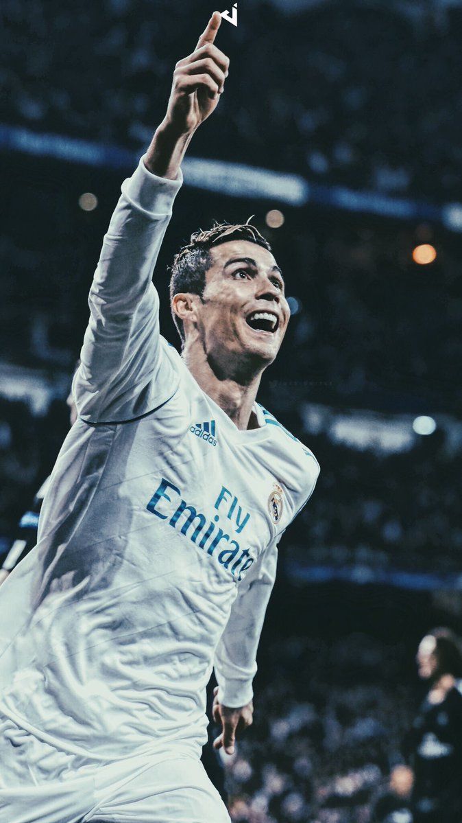 Cristiano Ronaldo, Real Madrid, Torjubel, Weißes Trikot, Android-Hintergrundbild