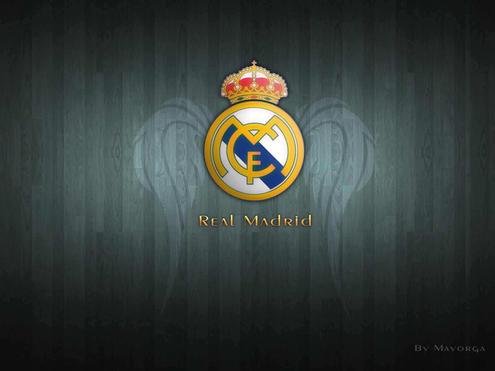 Real Madrid, Wappen, Flügel, Dunkelgrün, HD, Hintergrundbild fürs Tablet