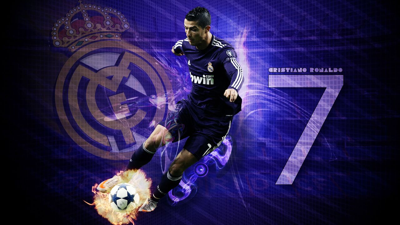Cristiano Ronaldo, Real Madrid, Nummer 7, Lila, Fußball, HD-Hintergrundbild für PC