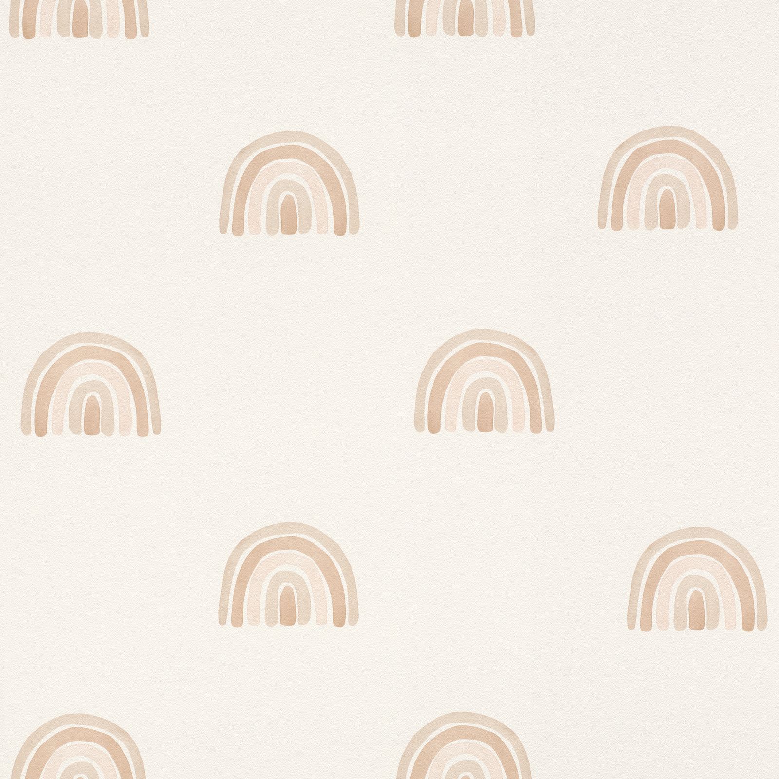 Regenbogen, Boho-Regenbogen, Muster, Kinderzimmer, Creme, Hintergrundbild fürs Tablet
