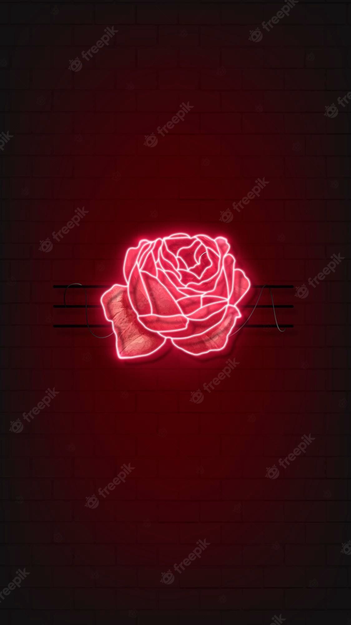 Rose, Rot, Leuchtend, Dunkel, Minimalistisch, Full HD, Sperrbildschirm fürs iPhone