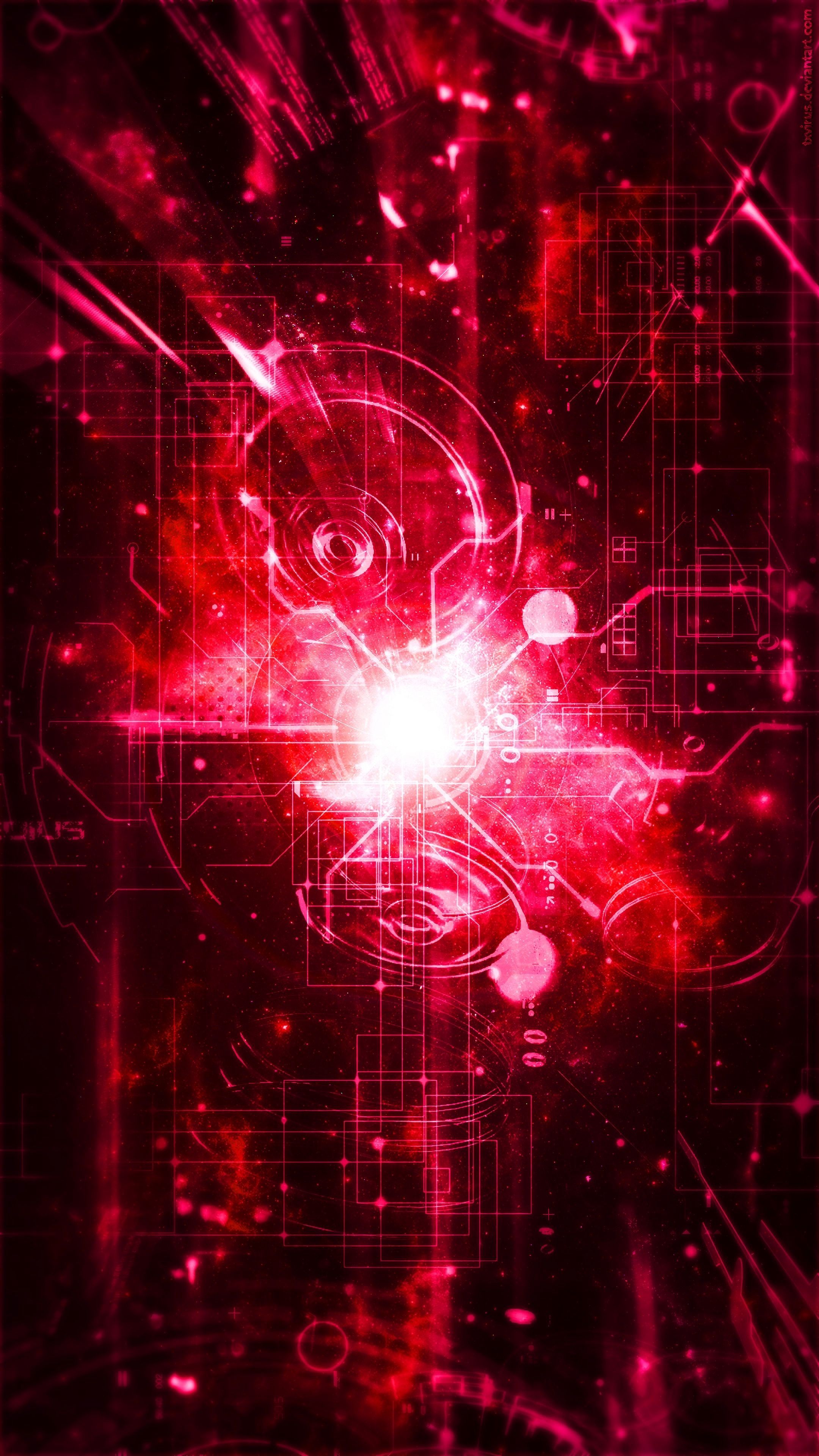 Lichtexplosion, Abstrakt, Funken, Digitale Kunst, QHD+, Hintergrundbild fürs Handy