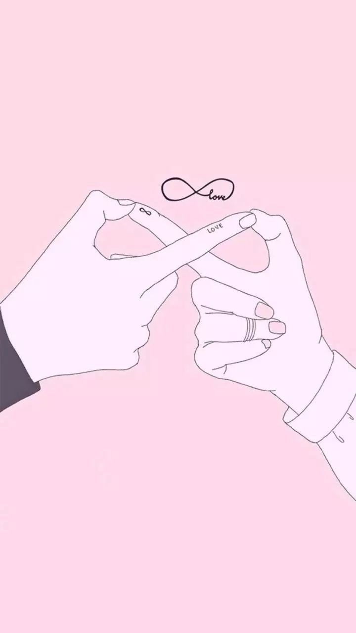 Freundschaft, Unendlichkeitszeichen, Hände, Rosa, HD, Hintergrundbild fürs Handy