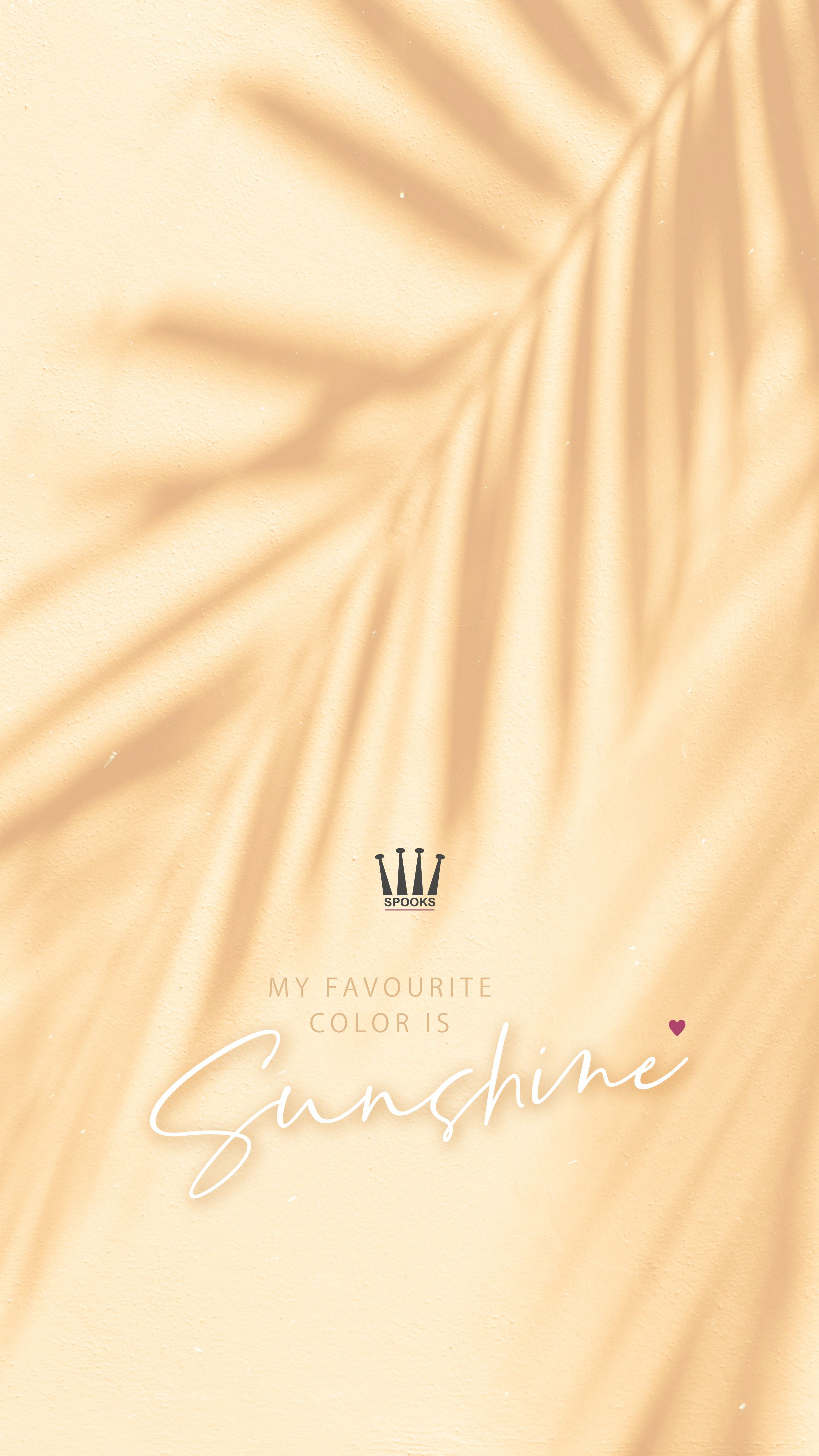 Palmenblatt, Schatten, Beige, Schriftzug, QHD+, Hintergrundbild fürs Handy