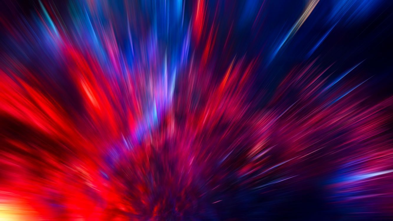 Abstrakt, Farbexplosion, Rot-Blau, Bewegungsunschärfe, HD, Desktop-Hintergrund für Windows