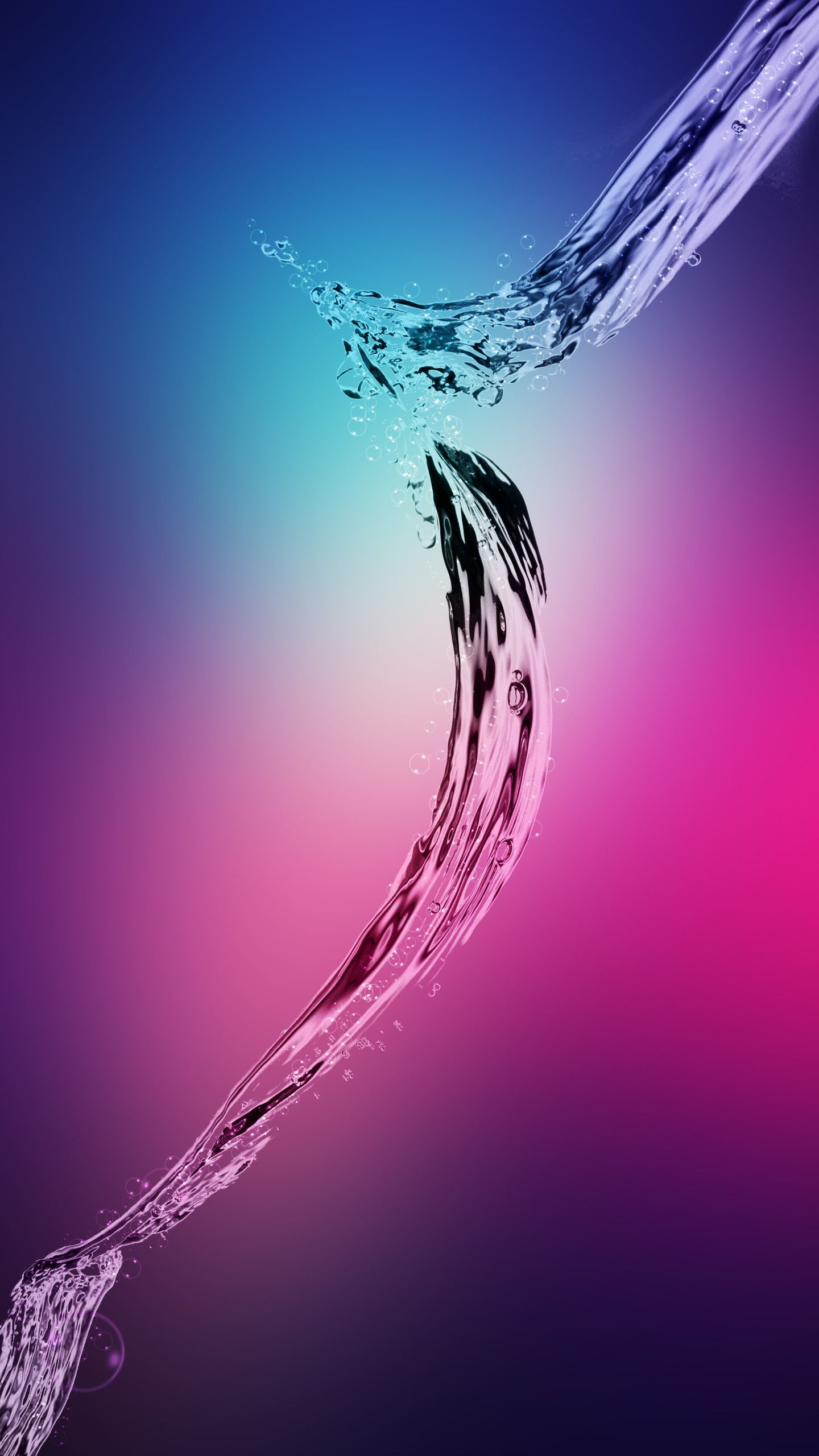 Abstrakt, Farbverlauf, Pink, Türkis, Hochformat, QHD+, Hintergrundbild fürs Handy