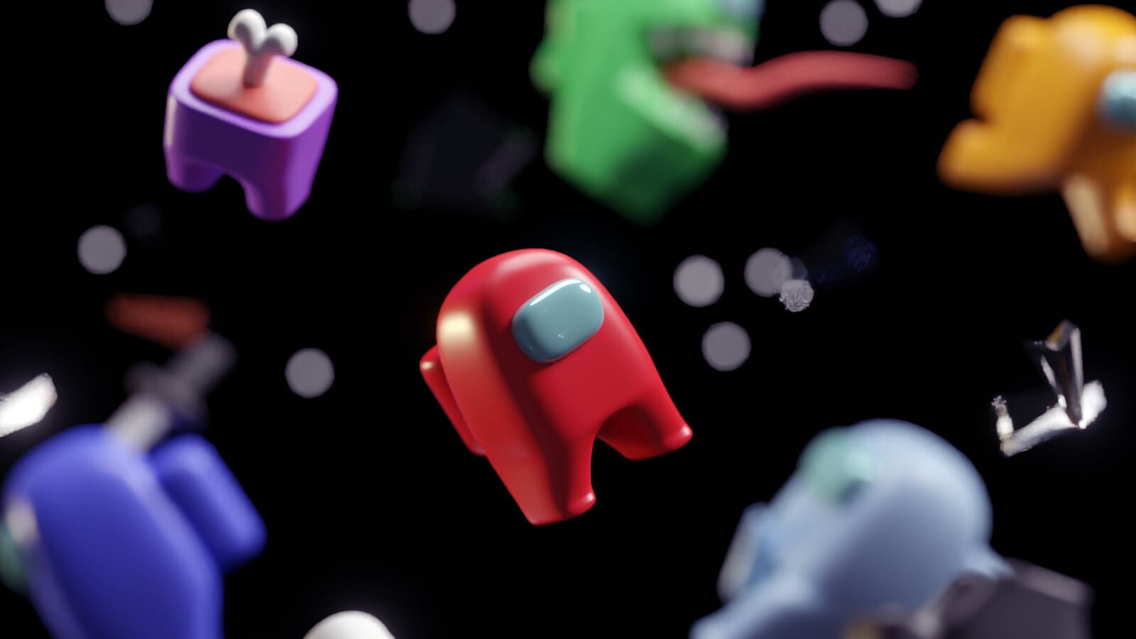 Among Us, Crewmates, 3D, Bunt, 16:9, HD-Hintergrundbild für den Desktop