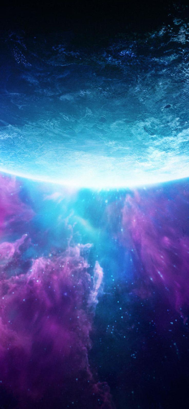 Sternennebel, Weltall, Lila, Blau, HD, Sperrbildschirm fürs iPhone