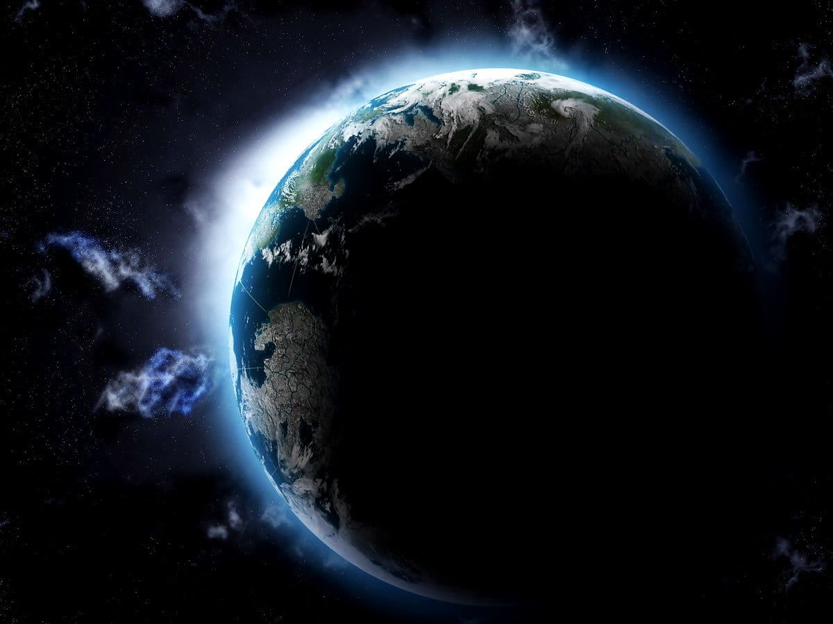 Planet, Dunkel, Weltall, Hintergrundbild für iPad und Tablet