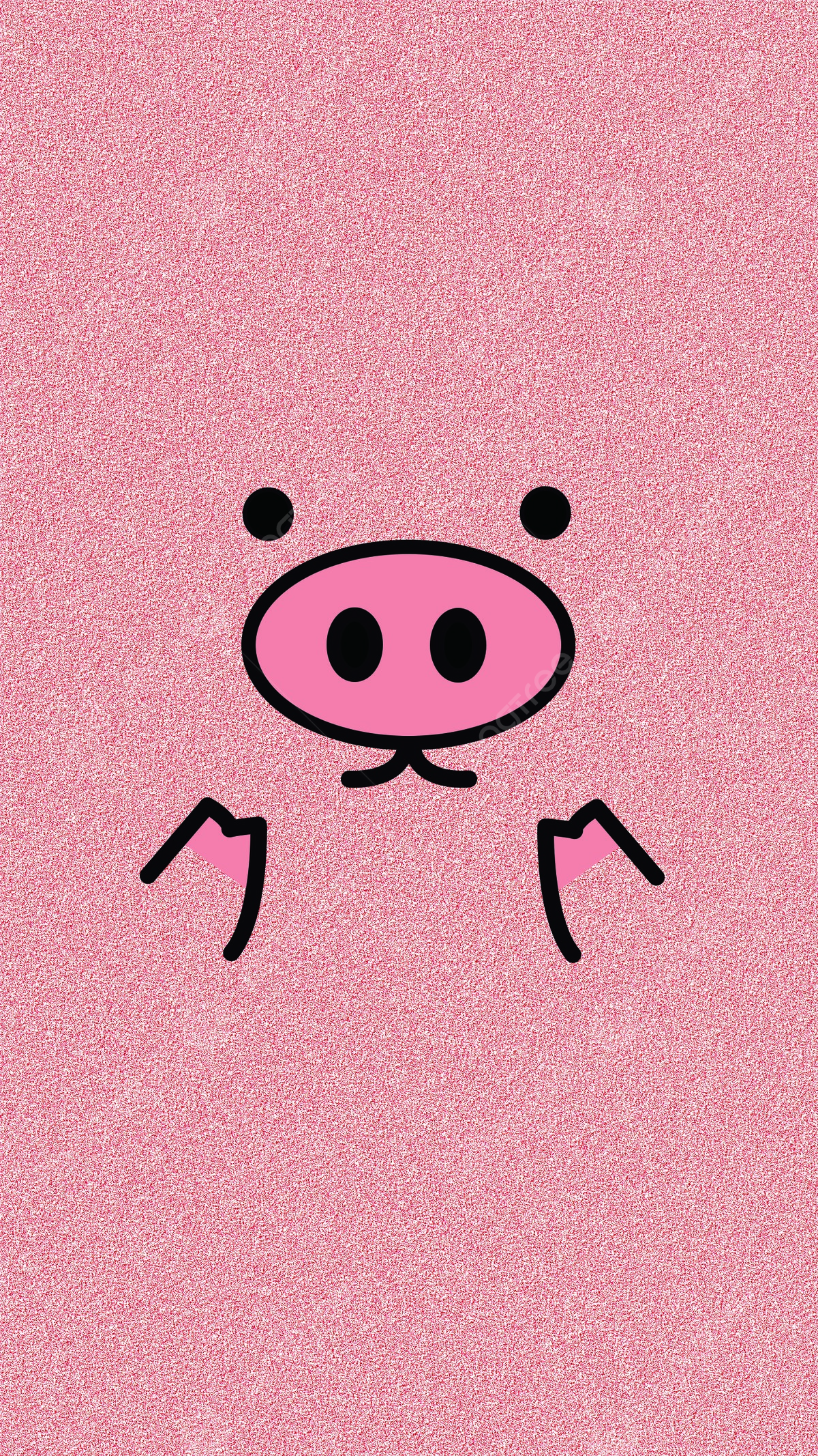 Schweinchen, Niedlich, Rosa, Minimalistisch, Full HD, Sperrbildschirm fürs iPhone