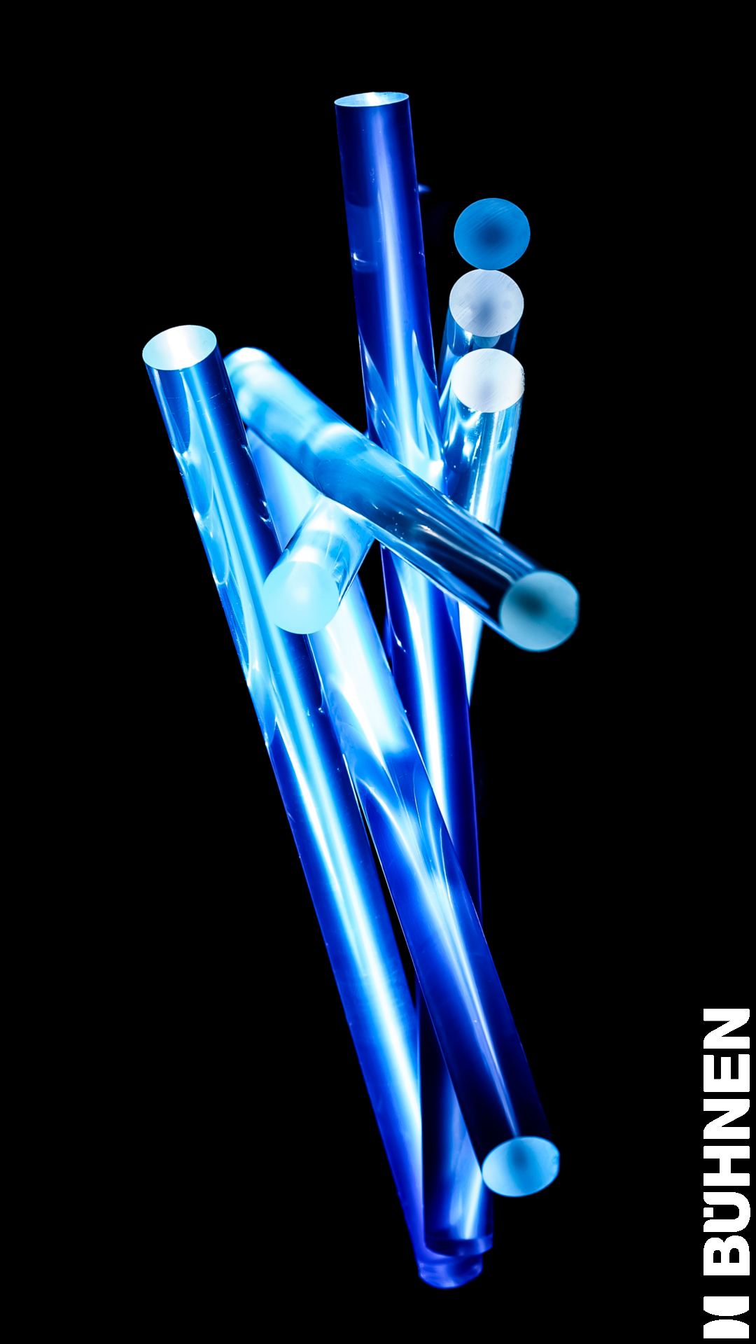 Glasröhren, Abstrakt, Blau, Schwarz, Full HD, Hintergrundbild fürs Handy