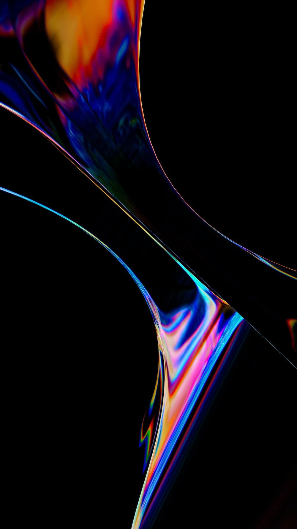 Abstrakte Linien, Regenbogenfarben, Schwarz, HD, Hintergrundbild fürs Handy
