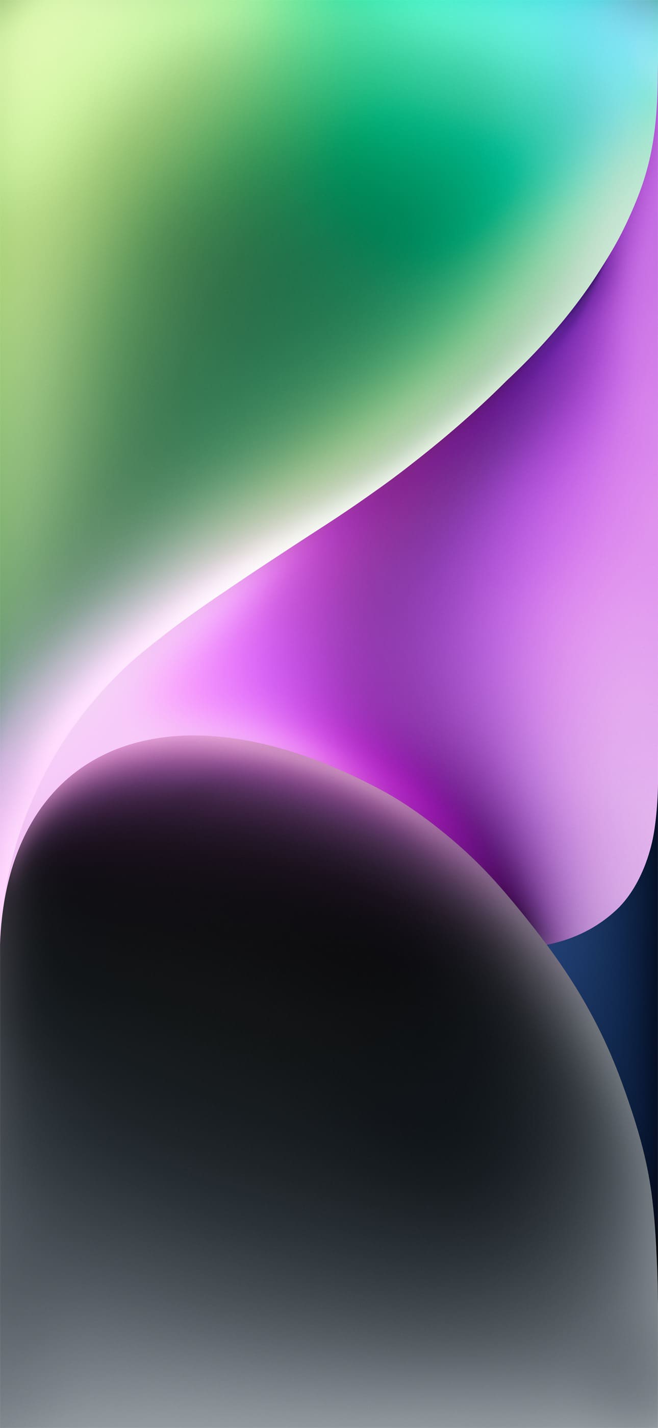 iPhone 14, Farbverlauf, Grün, Lila, Full HD, Handy-Hintergrund im Hochformat