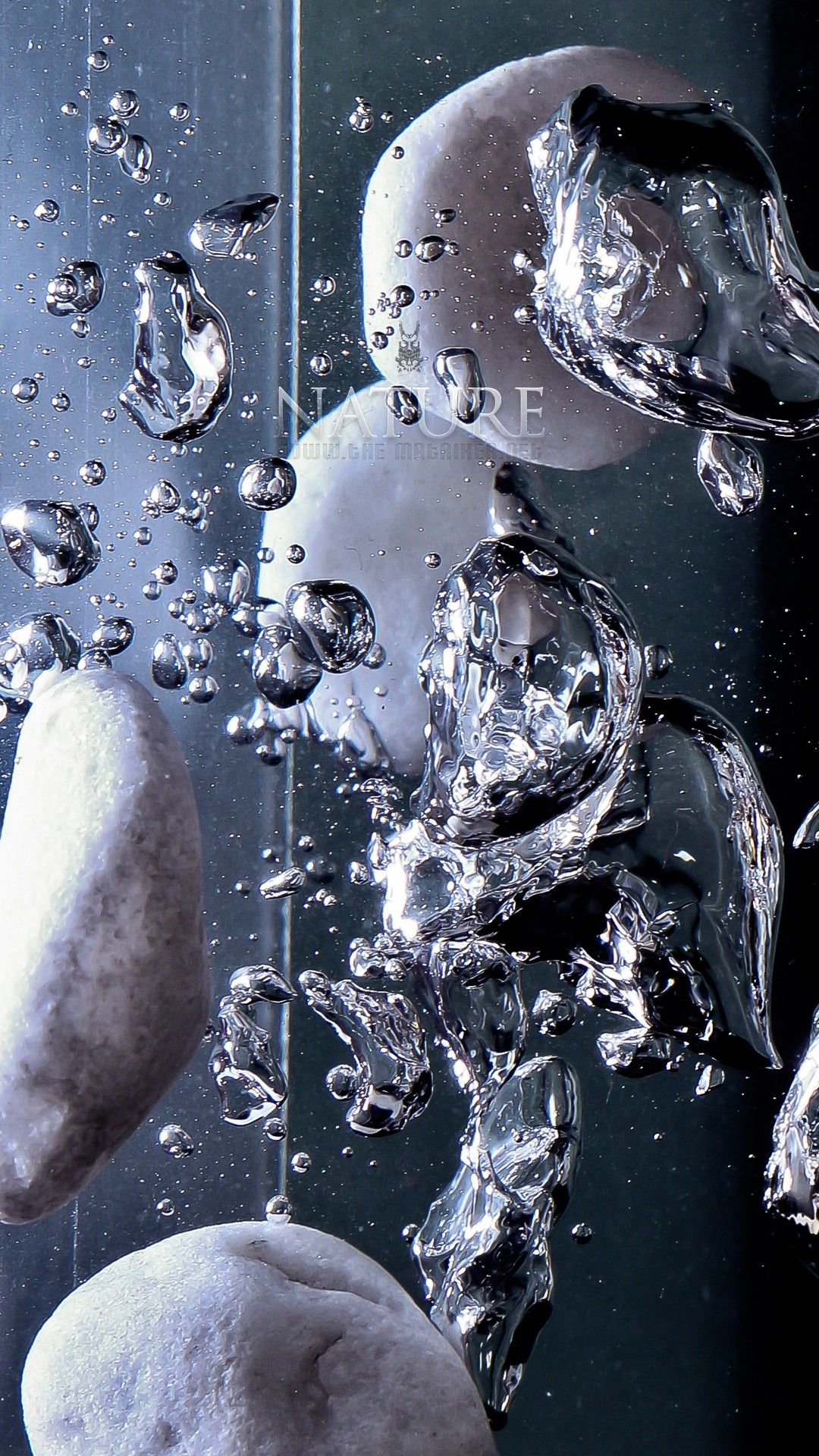 Flüssiges Metall, Kugeln, Silber, 3D, Full HD, Hintergrundbild fürs Handy
