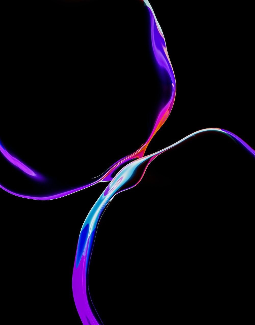 Lichtband, Lila, Schwarzer Hintergrund, Abstrakt, HD Wallpaper