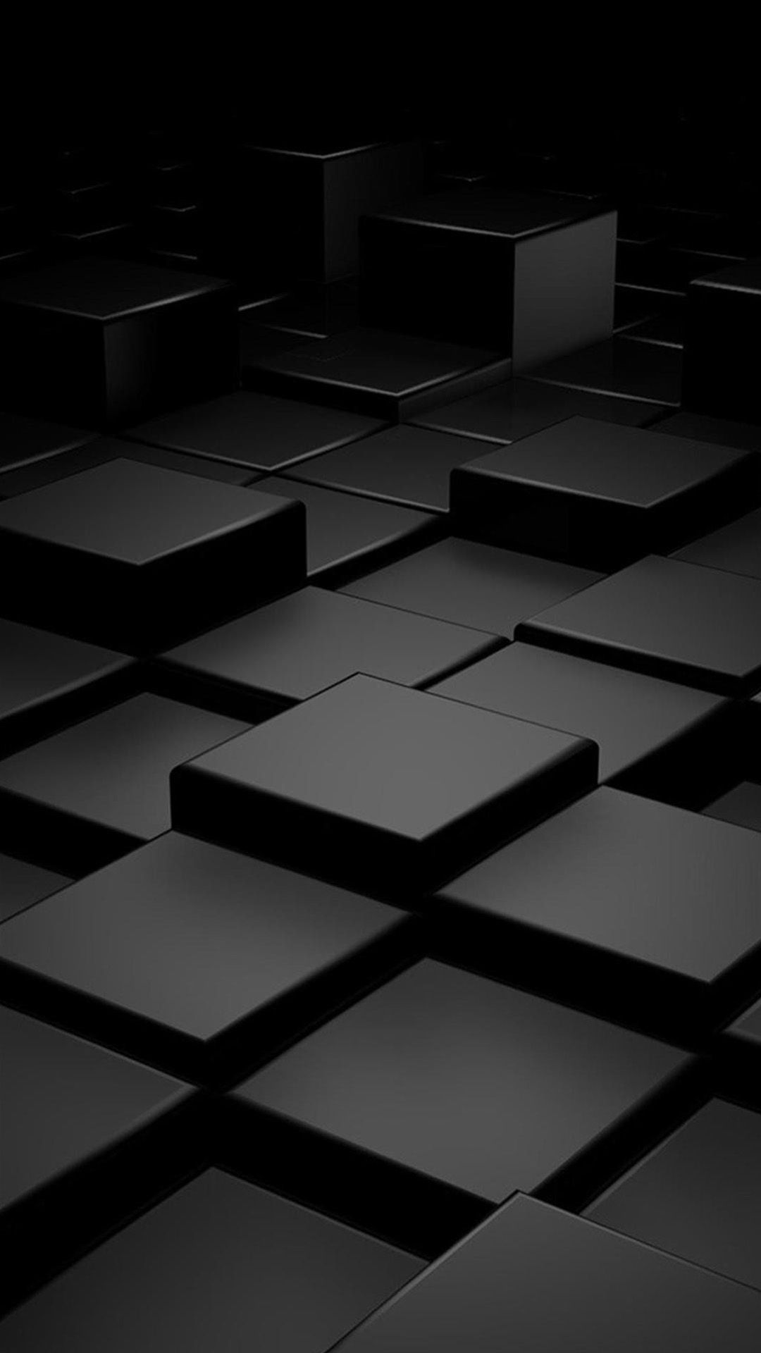 3D-Würfel, Schwarz, Geometrisch, Minimalismus, Hochformat, 1080x1920, Handy-Hintergrund