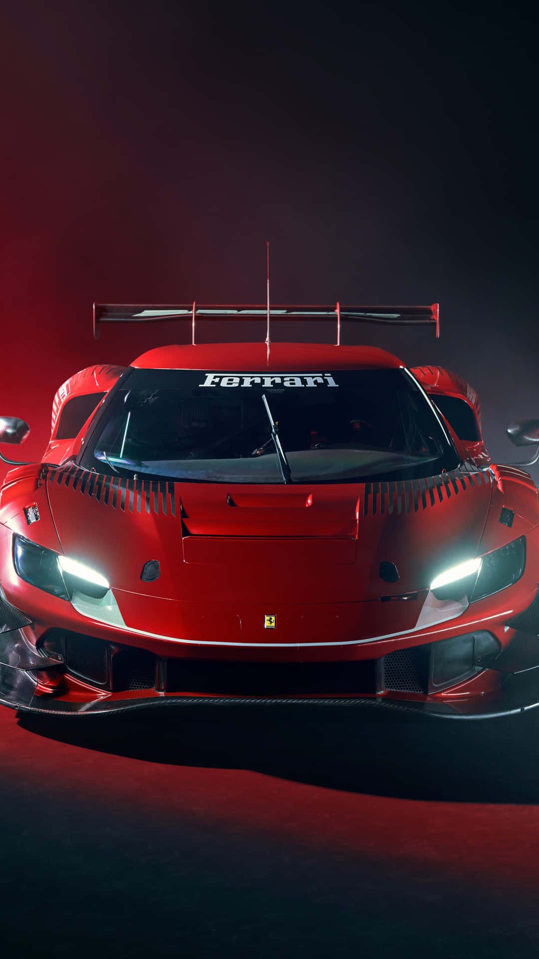 Ferrari, Rennwagen, Frontansicht, Rotes Licht, Full HD, Hintergrundbild fürs Handy